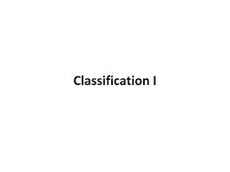 CLASSIFICATION